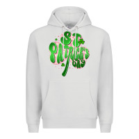 Dove Grey st patricks day clover Premium Hoodie - Artiststas