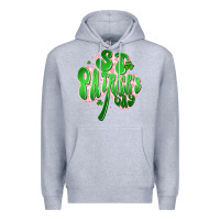 Heather Grey st patricks day clover Premium Hoodie - Artiststas