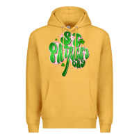 Mustard st patricks day clover Premium Hoodie - Artiststas