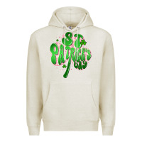 Oatmeal Heather st patricks day clover Premium Hoodie - Artiststas