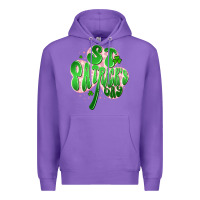 Purple st patricks day clover Premium Hoodie - Artiststas