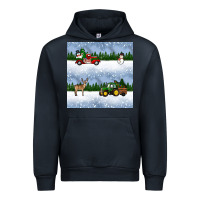 Navy christmas snow truck seamless pattern Urban Hoodie - BundleAndBundleShop