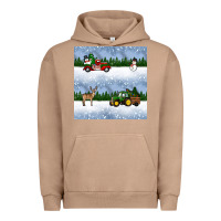 Pigment Burro christmas snow truck seamless pattern Urban Hoodie - BundleAndBundleShop