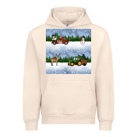 Sandshell christmas snow truck seamless pattern Urban Hoodie - BundleAndBundleShop