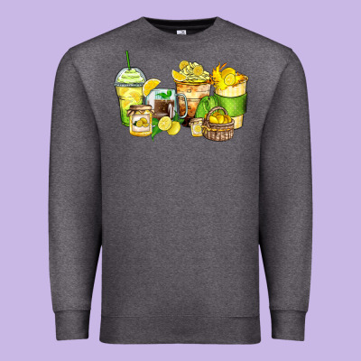 Premium Sweatshirt lemon farm fresh coffee cups