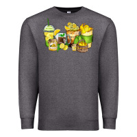 Charcoal Heather lemon farm fresh coffee cups Premium Sweatshirt - Zillion Design Studio
