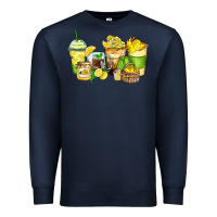 Navy lemon farm fresh coffee cups Premium Sweatshirt - Zillion Design Studio
