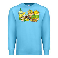 Ocean Blue lemon farm fresh coffee cups Premium Sweatshirt - Zillion Design Studio
