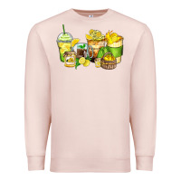 Pale Pink lemon farm fresh coffee cups Premium Sweatshirt - Zillion Design Studio