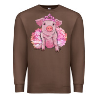 Chestnut balerina pig with tutu Premium Sweatshirt - RanaPortraitStore
