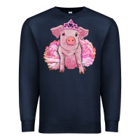 Navy balerina pig with tutu Premium Sweatshirt - RanaPortraitStore