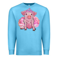 Ocean Blue balerina pig with tutu Premium Sweatshirt - RanaPortraitStore