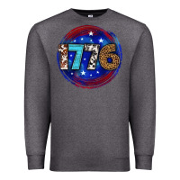 Charcoal Heather western 1776 4th of july billie wilder Premium Sweatshirt - texasbilliewilder