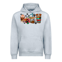 Heather Grey dogs coffee cups Urban Hoodie - AdoDesignShop