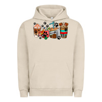 Pigment French Oak dogs coffee cups Urban Hoodie - AdoDesignShop