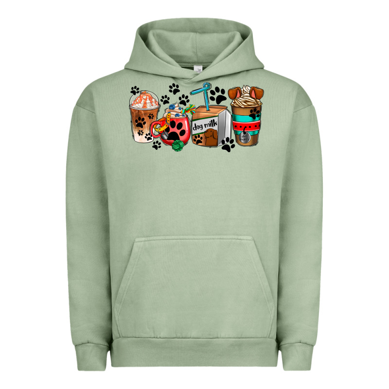 Dogs Coffee Cups Urban Hoodie by AdoDesignShop | Teevron