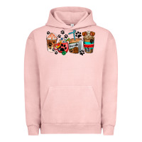 Pigment Salmon dogs coffee cups Urban Hoodie - AdoDesignShop