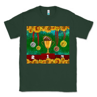 Sports Green american football trophy cup and medal tumbler Classic Tee - BundleAndBundleShop