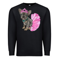 Balerina French Bulldog With Tutu Premium Sweatshirt | Teevron