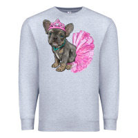 Heather Grey balerina french bulldog with tutu Premium Sweatshirt - RanaPortraitStore