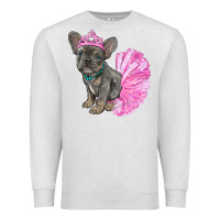 Oatmeal Heather balerina french bulldog with tutu Premium Sweatshirt - RanaPortraitStore