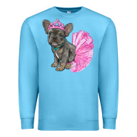 Ocean Blue balerina french bulldog with tutu Premium Sweatshirt - RanaPortraitStore