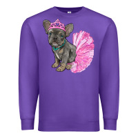Purple balerina french bulldog with tutu Premium Sweatshirt - RanaPortraitStore