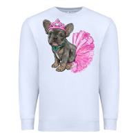 White balerina french bulldog with tutu Premium Sweatshirt - RanaPortraitStore