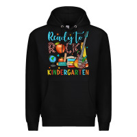 Black ready to rock kindergarten Premium Hoodie - JahusDesignShop
