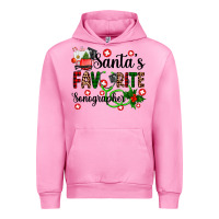 Fuchsia Pink santa's favorite sonographer Urban Hoodie - AdoDesignShop