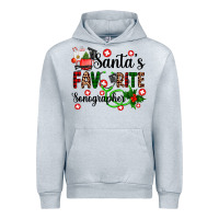 Heather Grey santa's favorite sonographer Urban Hoodie - AdoDesignShop