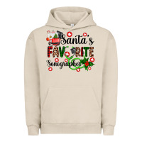 Pigment French Oak santa's favorite sonographer Urban Hoodie - AdoDesignShop