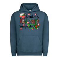 Pigment Midnight Navy santa's favorite sonographer Urban Hoodie - AdoDesignShop