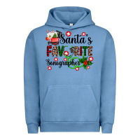 Pigment Pebble Blue santa's favorite sonographer Urban Hoodie - AdoDesignShop