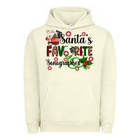 Pigment Pistachio santa's favorite sonographer Urban Hoodie - AdoDesignShop