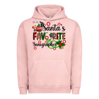 Pigment Salmon santa's favorite sonographer Urban Hoodie - AdoDesignShop