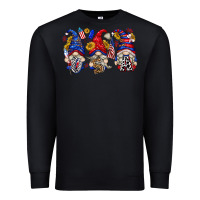 Black usa with gnome billie wilder Premium Sweatshirt - texasbilliewilder