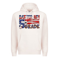 Pale Pink batter up 5th grade Premium Hoodie - JahusDesignShop