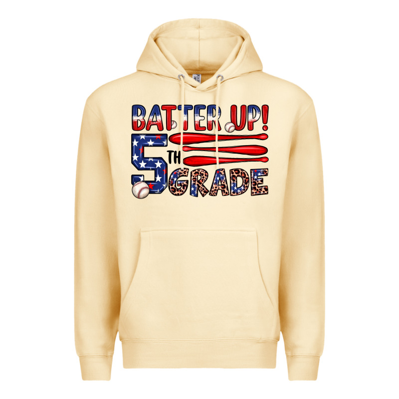 Batter Up 5th Grade Premium Hoodie by JahusDesignShop | Teevron