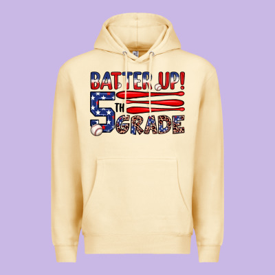 Batter Up 5th Grade Premium Hoodie Designed By Jahusdesignshop