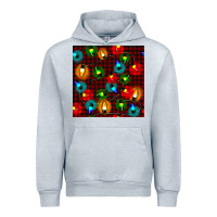 Heather Grey christmas lights seamless pattern Urban Hoodie - BundleAndBundleShop