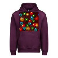 Mauve Wine christmas lights seamless pattern Urban Hoodie - BundleAndBundleShop