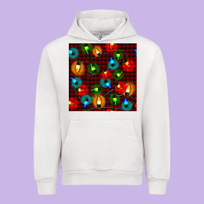 Christmas Lights Seamless Pattern Urban Hoodie Designed By Bundleandbundleshop