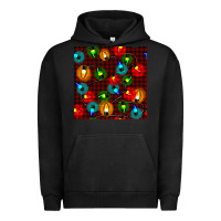 Pigment Black christmas lights seamless pattern Urban Hoodie - BundleAndBundleShop