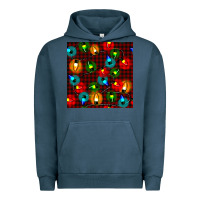 Pigment Midnight Navy christmas lights seamless pattern Urban Hoodie - BundleAndBundleShop