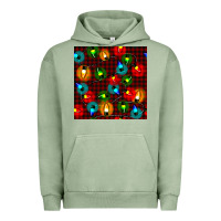 Pigment Oil Green christmas lights seamless pattern Urban Hoodie - BundleAndBundleShop