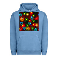 Pigment Pebble Blue christmas lights seamless pattern Urban Hoodie - BundleAndBundleShop