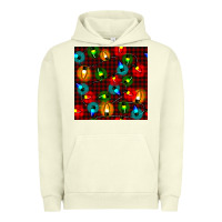 Pigment Pistachio christmas lights seamless pattern Urban Hoodie - BundleAndBundleShop