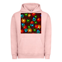 Pigment Salmon christmas lights seamless pattern Urban Hoodie - BundleAndBundleShop