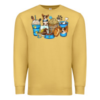 Antique Gold corgi coffee cups Premium Sweatshirt - Zillion Design Studio